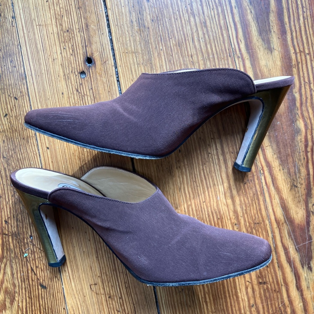 Classic Brown Mule Heels-Vintage